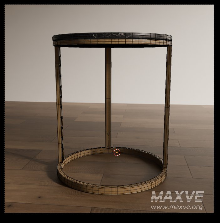 Round Marble Top Side Table - Image 2