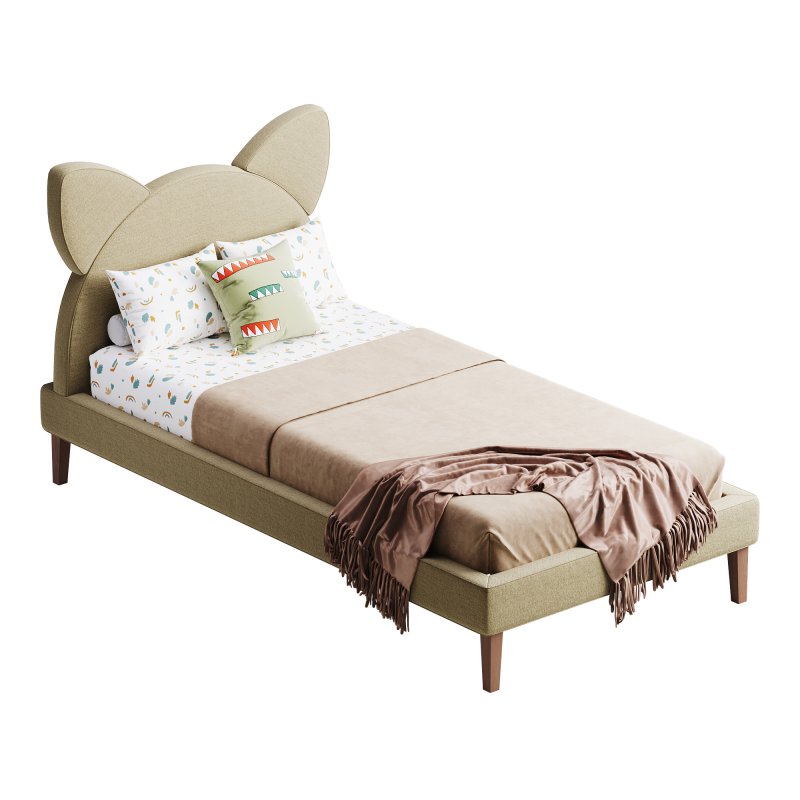 Children single bed beige Kitty - Image 8