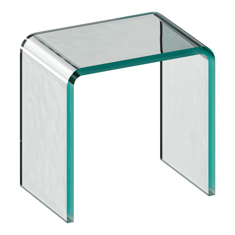 Minimalist Acrylic Side Table – Ottoman - Image 5