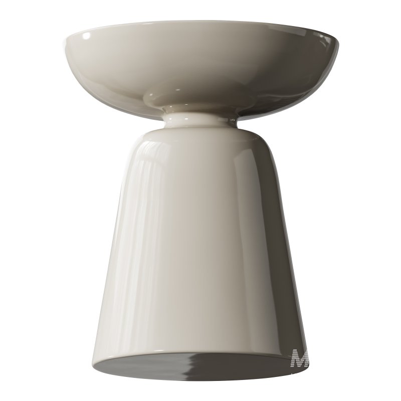 Modern Side Table – Black – White – Glossy Surface - Image 3