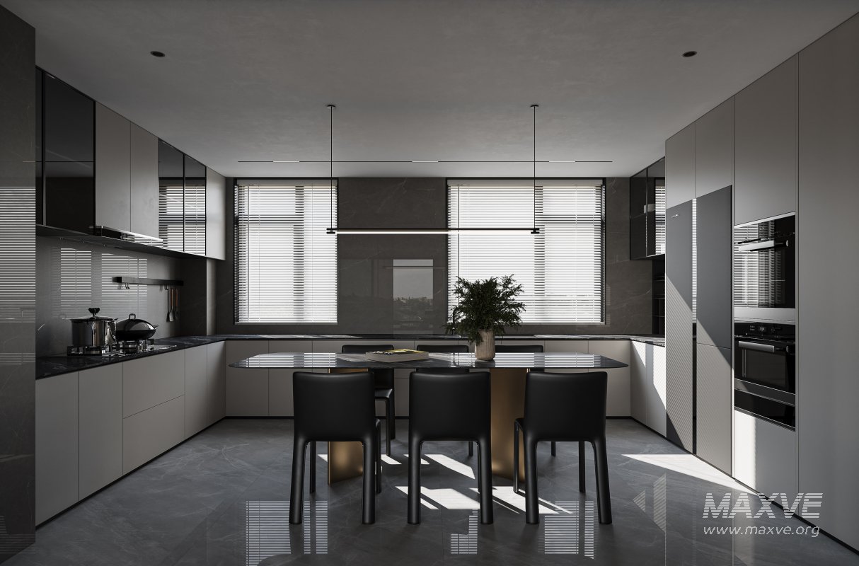 Modern living room dining room kitchen - Image 5