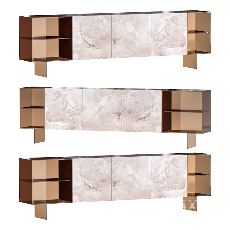 36e8 Glass Sideboard 04 - Image 3