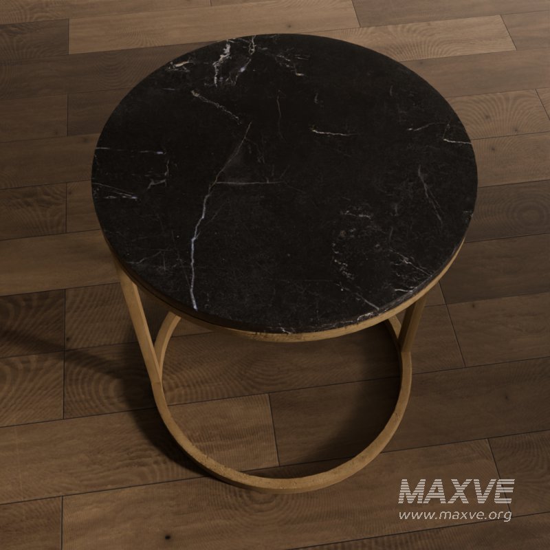 Round Marble Top Side Table - Image 1