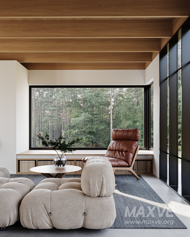 Modern living room dining room kitchen - Image 10