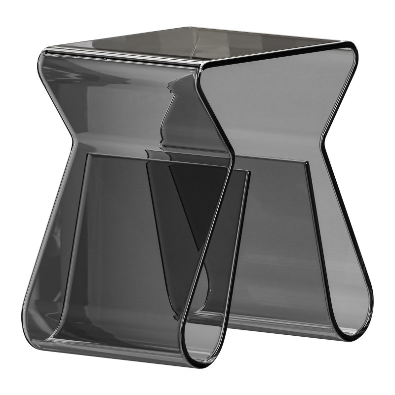 Acrylic Curve Edge Side Table – Minimalist - Image 9