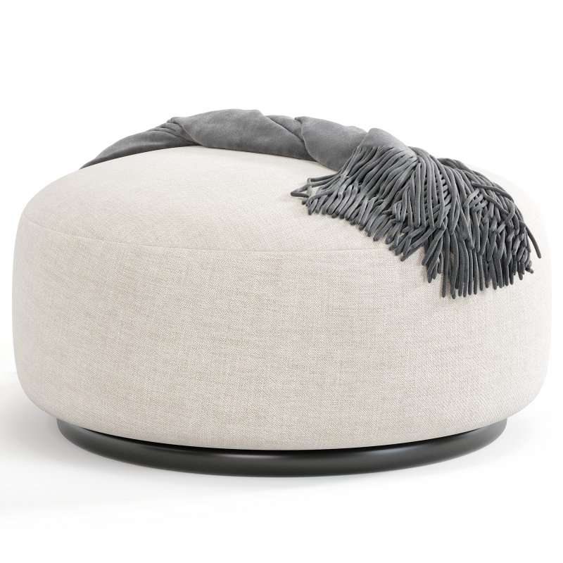 K Waiting Ottoman Chenille By Spacefurniture - Image 3
