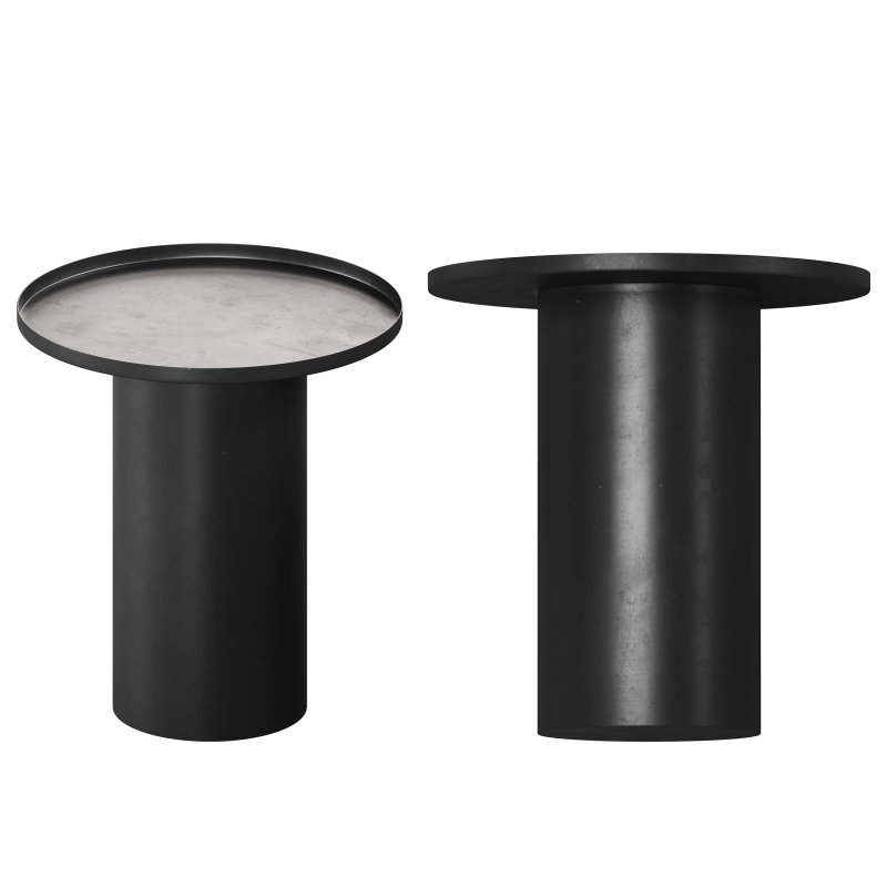 Fleksa round coffee table made of black metal - Image 8