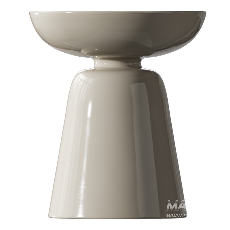 Modern Side Table – Black – White – Glossy Surface - Image 2