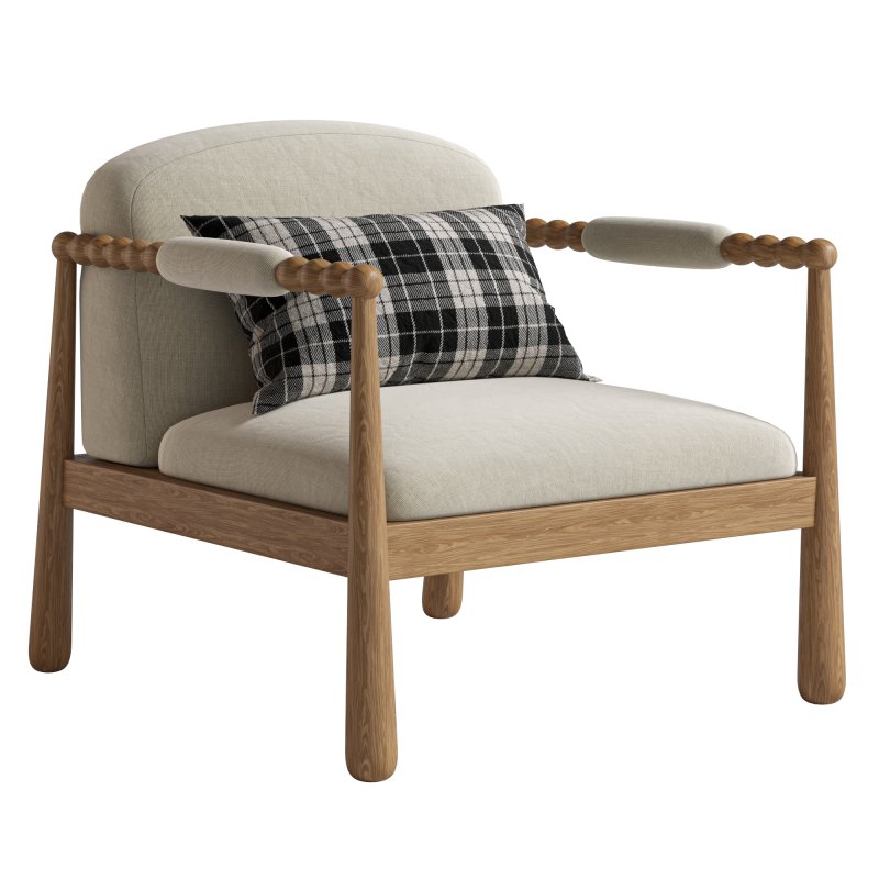 Pippa Leora Block Print Accent Chair - Image 2