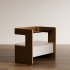 Contemporary Wooden Side Table with Slatted Shelf - Thumbnail 4