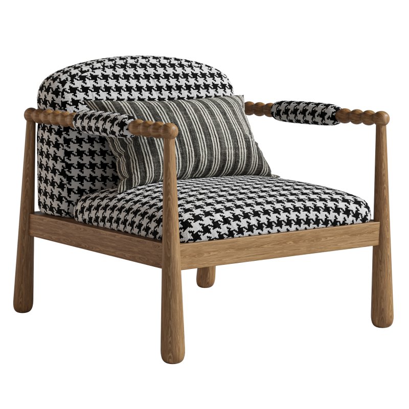 Pippa Leora Block Print Accent Chair - Image 7