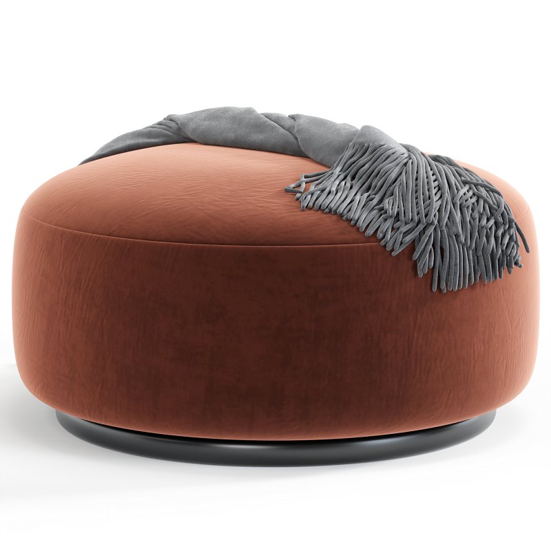 K Waiting Ottoman Chenille By Spacefurniture - Image 5