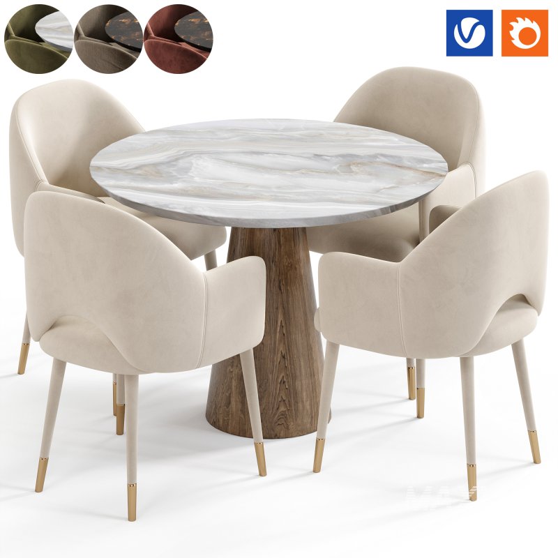 Propus Chair Round Table By Amgrades - Image 1