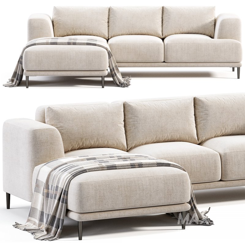 Venue Corner Velvet Sofa Idealbeds - Image 2