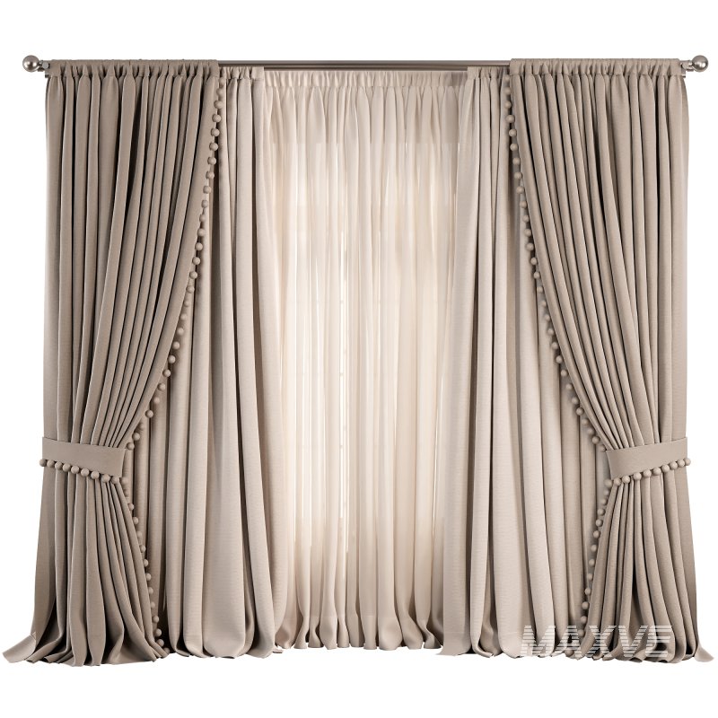 Classic_Draped_Curtain_Set_with_Pompom_79 - Image 1