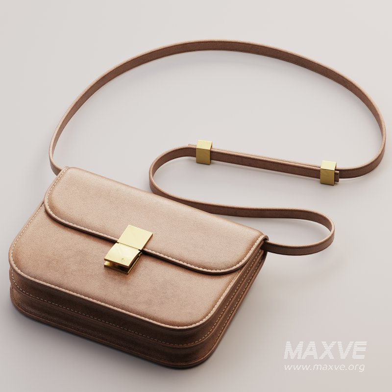 Brown Flap Genuine Leather Square Shoulder Message Bag - Image 7