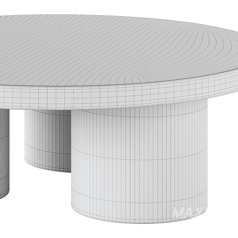 Damian Wooden Round Coffee Table – Black - Image 15