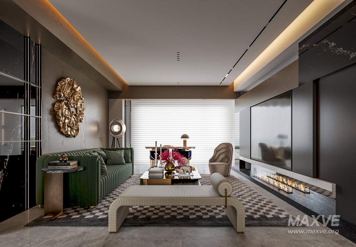 Luxurious living room and dining room - Image 1