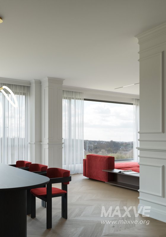 red living room dining room - Image 6