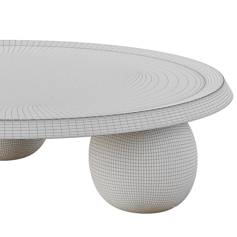 Maxine Elm Ball Coffee Table – Full Black - Image 15