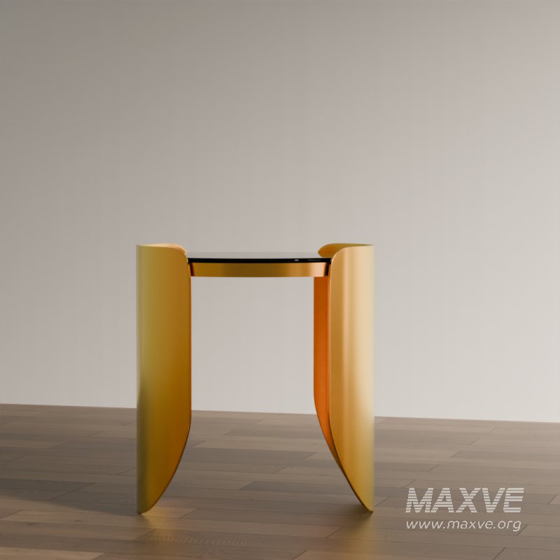 Modern Brass End Table - Image 4