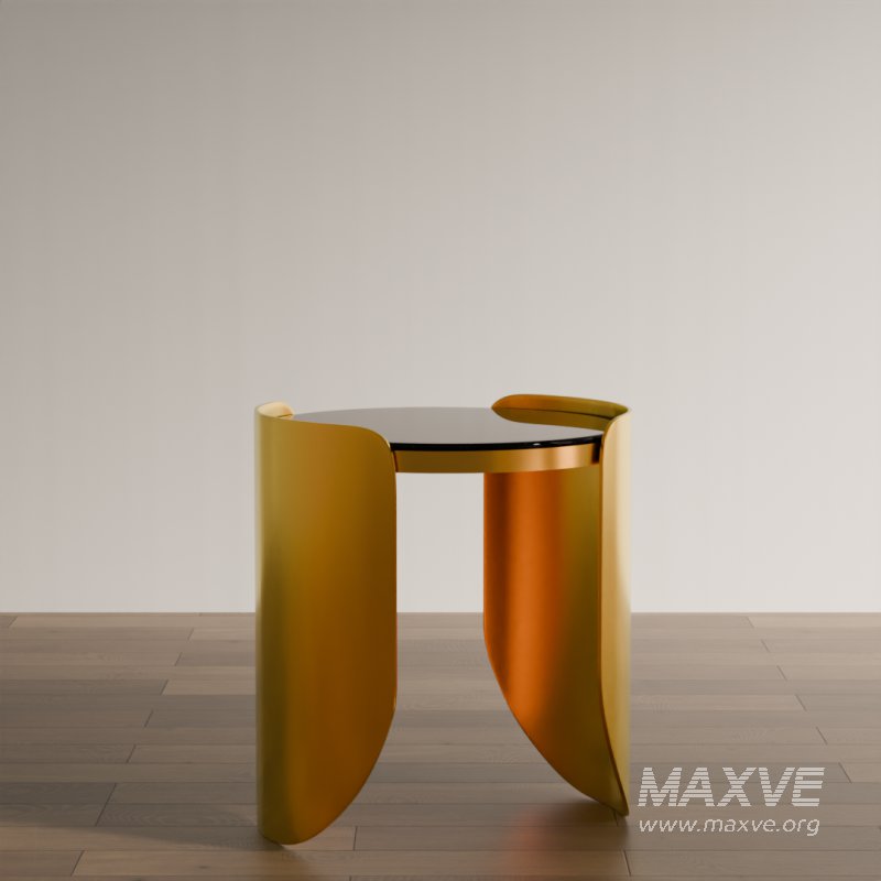 Modern Brass End Table - Image 2