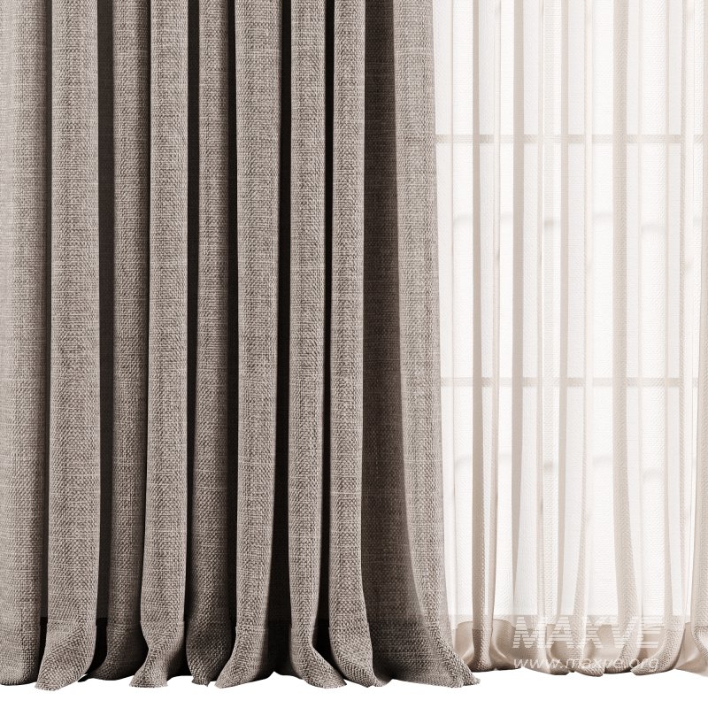 Modern Curtain 77 Optional Material Variants (Pack of 4) - Image 3