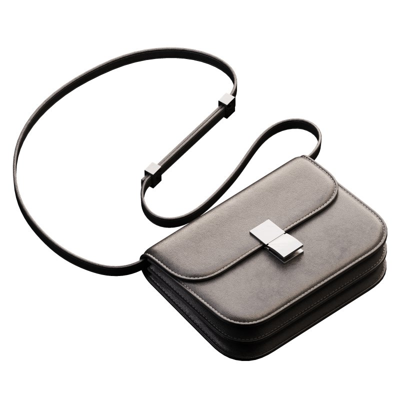 Brown Flap Genuine Leather Square Shoulder Message Bag - Image 5