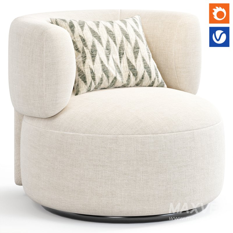 K Waiting Swivel Armchair By Spacefurniture - Image 1