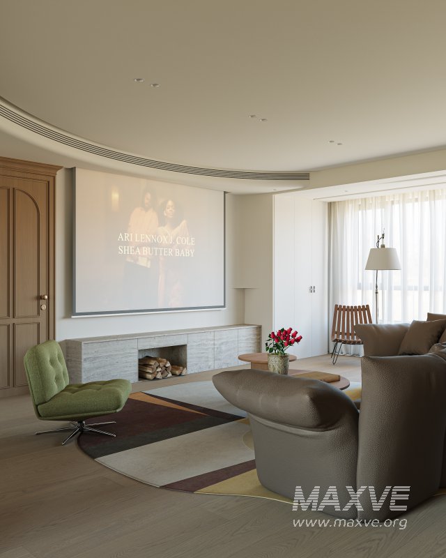 Modern living room dining room kitchen - Image 13