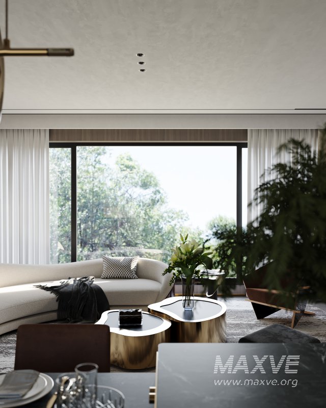 Modern living and dining room - Image 3