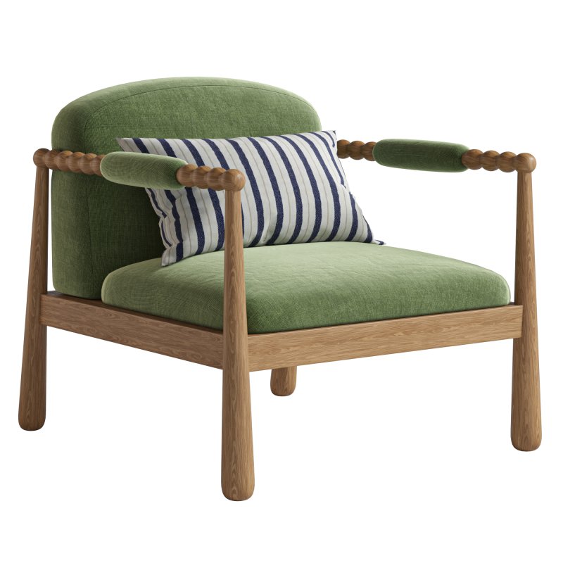 Pippa Leora Block Print Accent Chair - Image 5