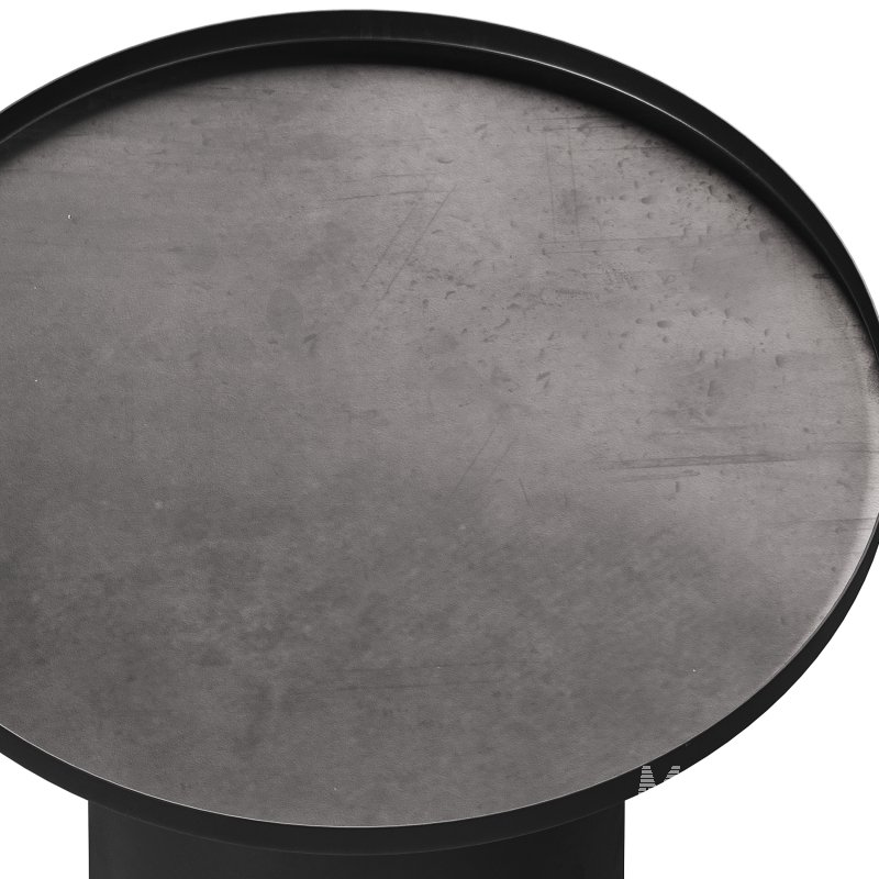 Fleksa round coffee table made of black metal - Image 11