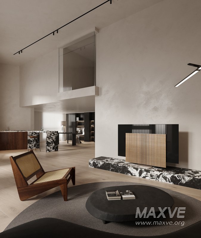 Modern living room dining room office - Image 2