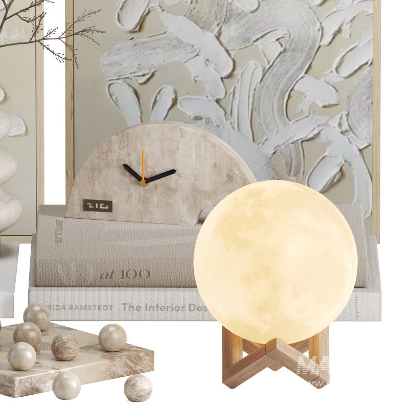 Decor Moon Light Clock Modern - Image 3