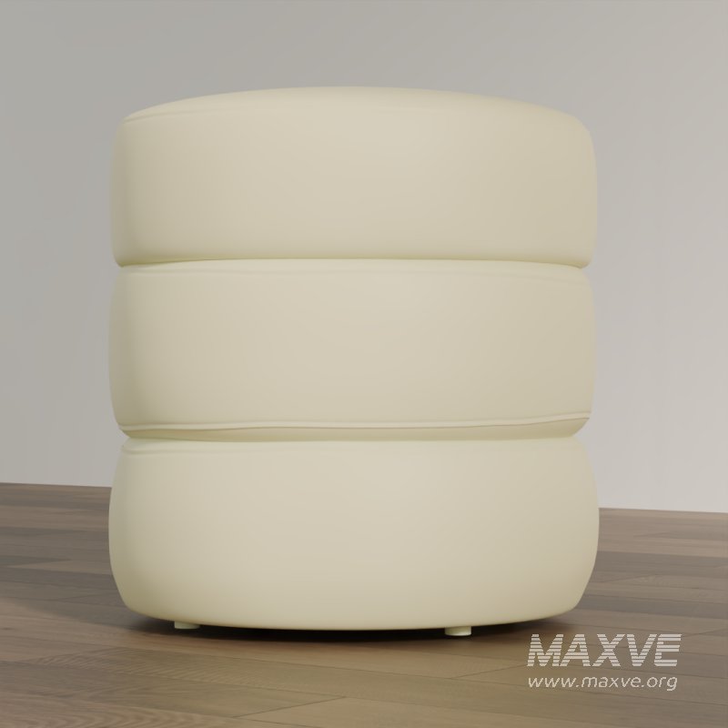 Modern Round Pouffe - Image 2
