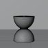 Modern Hourglass Stool - Thumbnail 2