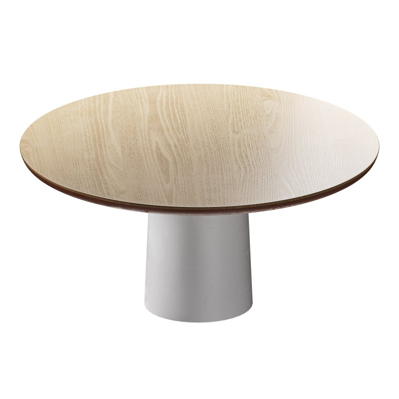 Polly Round Natural Coffee Table – White - Image 5