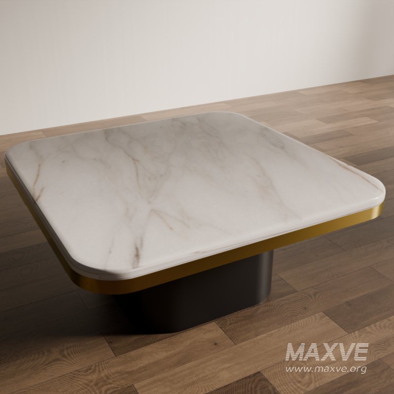 Modern Marble Square Coffee Table - Image 5