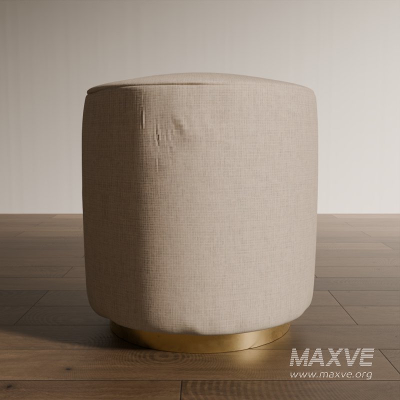 Modern Fabric Pouffe - Image 5