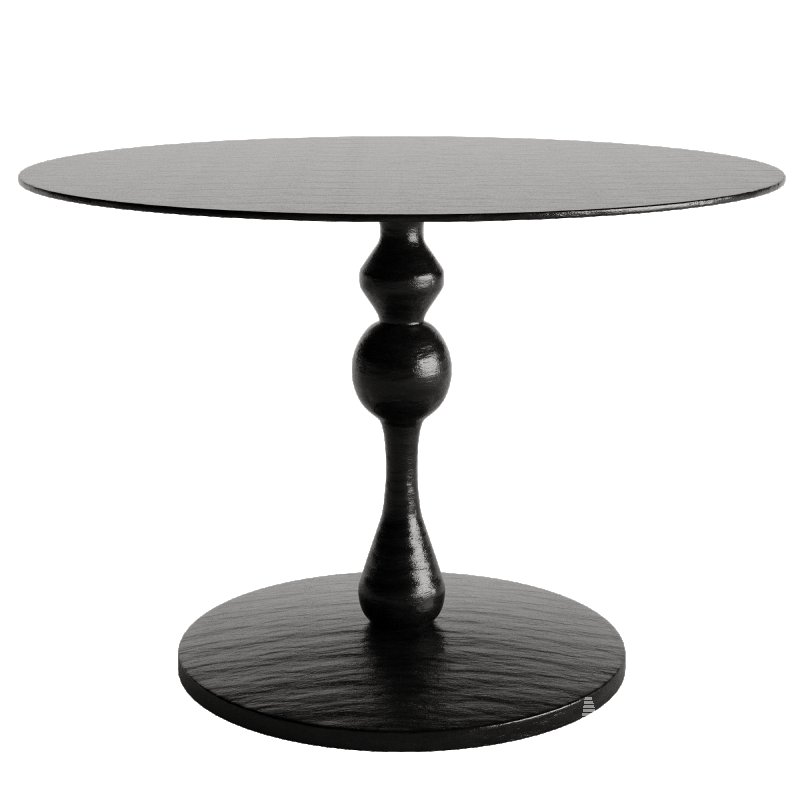 Daniel Industrial Loft Black Aluminum Round Bistro Dining Table - Image 2