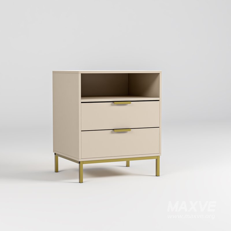 Modern Nightstand Square Bedside Table - Image 4