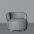 Modern Round Lounge Chair - Thumbnail 2