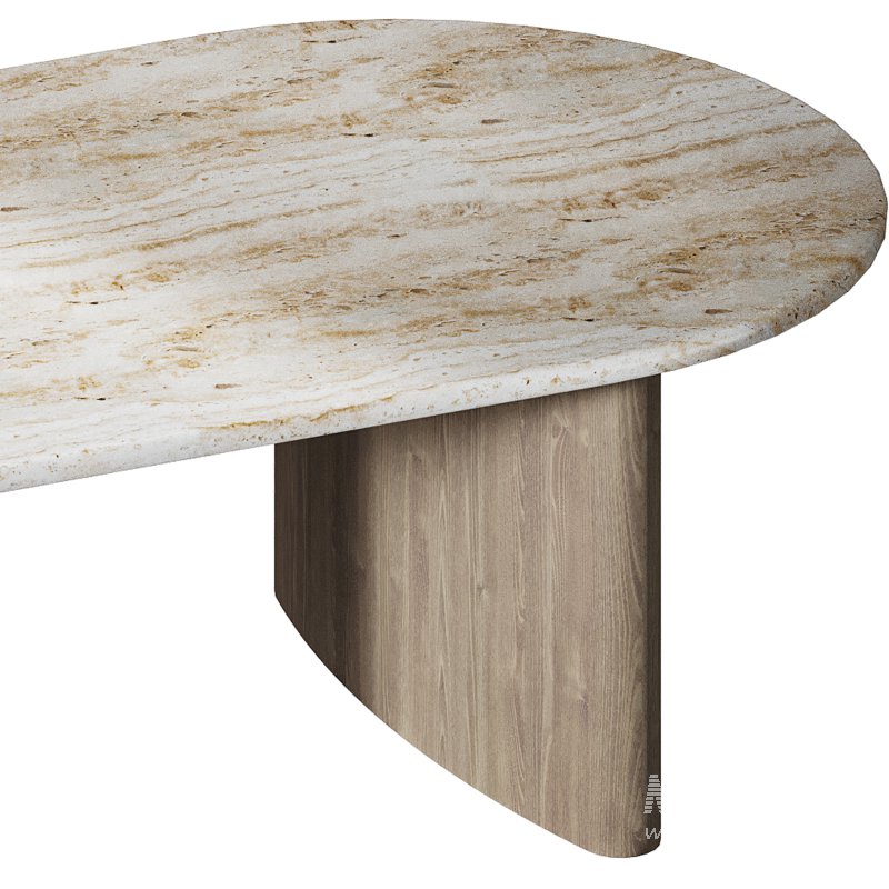 Linden Travertine Top Coffe Table - Image 10