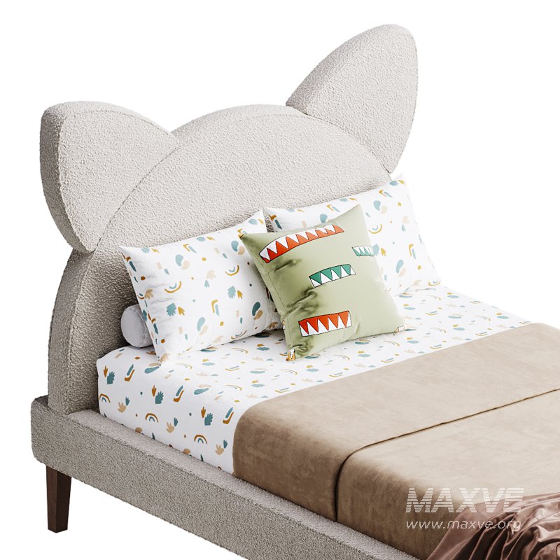 Children single bed beige Kitty - Image 12