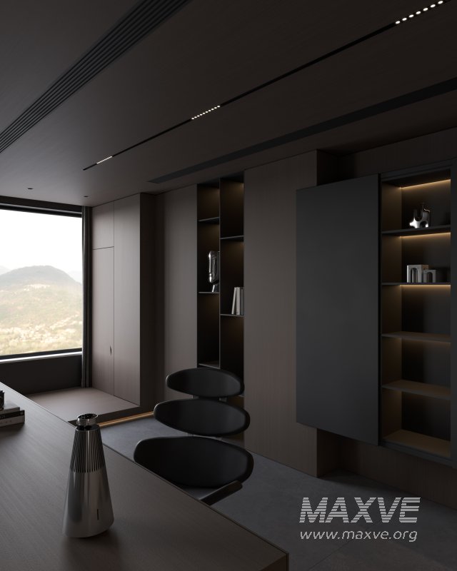 Modern dark living room dining room - Image 7