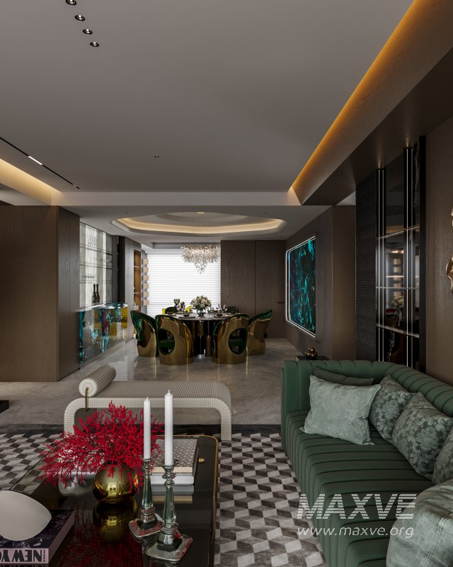 Luxurious living room and dining room - Image 7