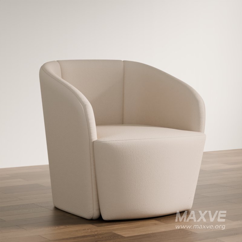 Modern Curved Lounge Chair - Image 5