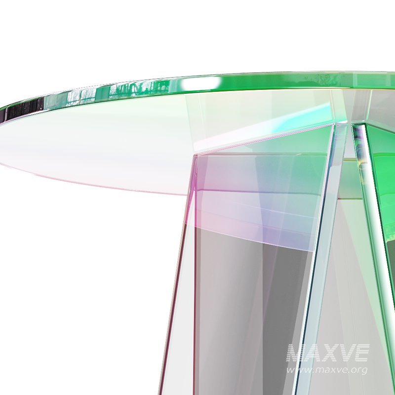 Iridescent Acrylic Side Table - Image 9