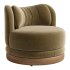 Norris Vegetable Dyed Linen Swivel Chair - Thumbnail 3